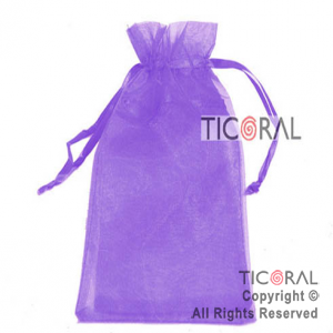 BOLSA VIOLETA ORGANZA 24X19.5CM HS2629-8 x 1